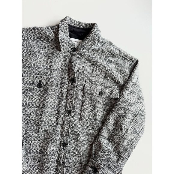 Aritzia BABATON Joan Black Cotton Linen Tweed Oversized Shirt Jacket, Size 2/M - Picture 6 of 16
